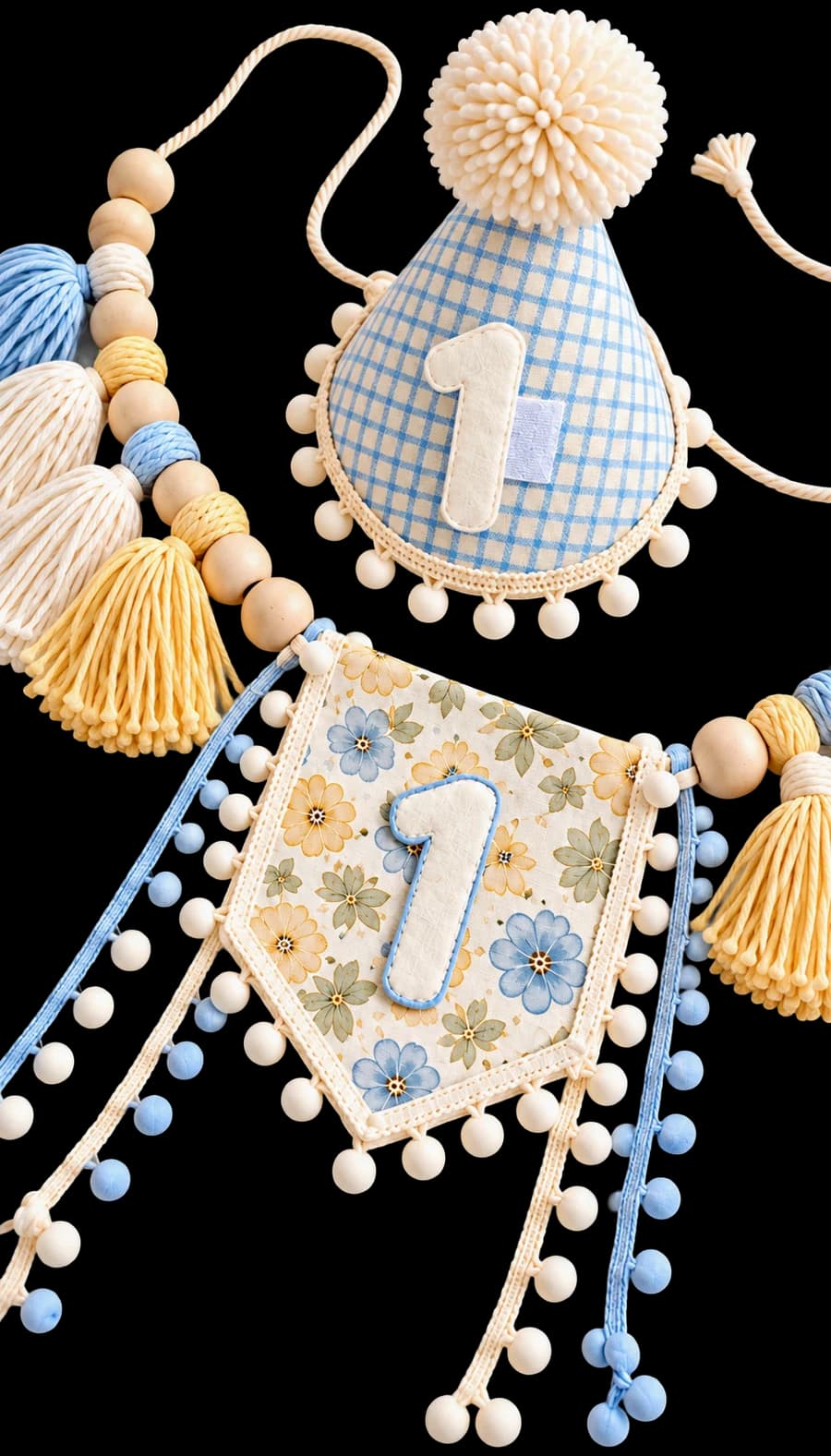 Set de cumpleaños en tela